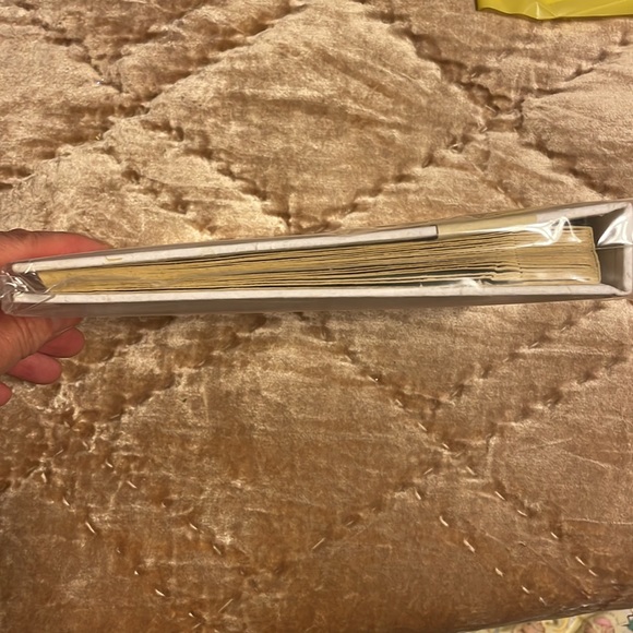 Handmade paper with golden straw photo/scrap book album - Picture 3 of 4